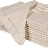 Guardanapos de Linho Premium Brancos 6 Unidades Kazaen