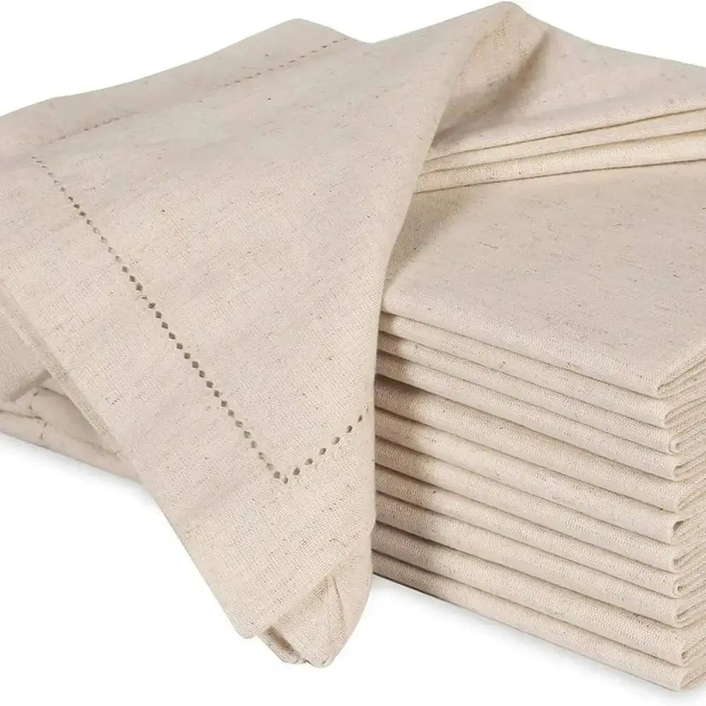 Guardanapos de Linho Premium Brancos 6 Unidades Kazaen