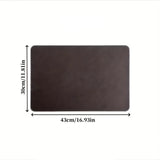 Sousplat de Couro Sintético Luxuoso para Mesa Kazaen