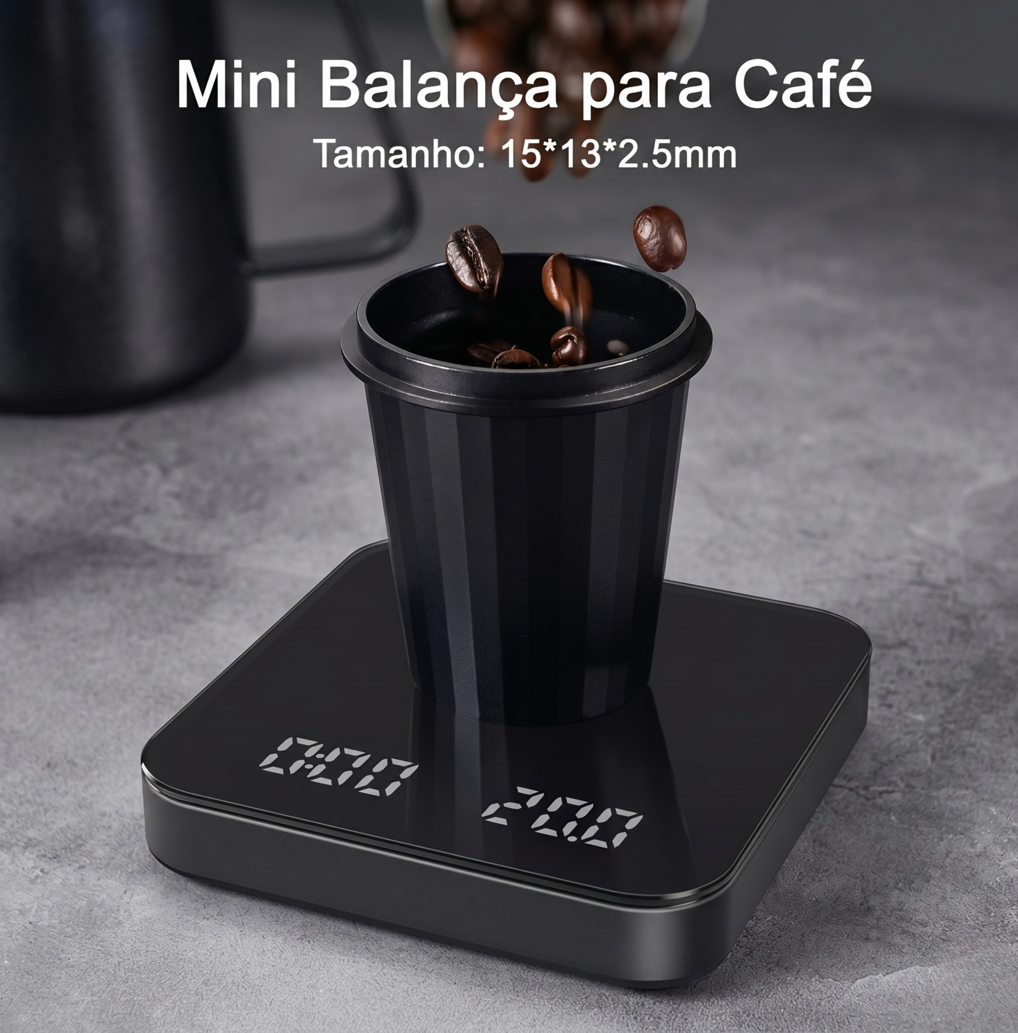 Balança de Café Digital com Timer e Display LED Kazaen