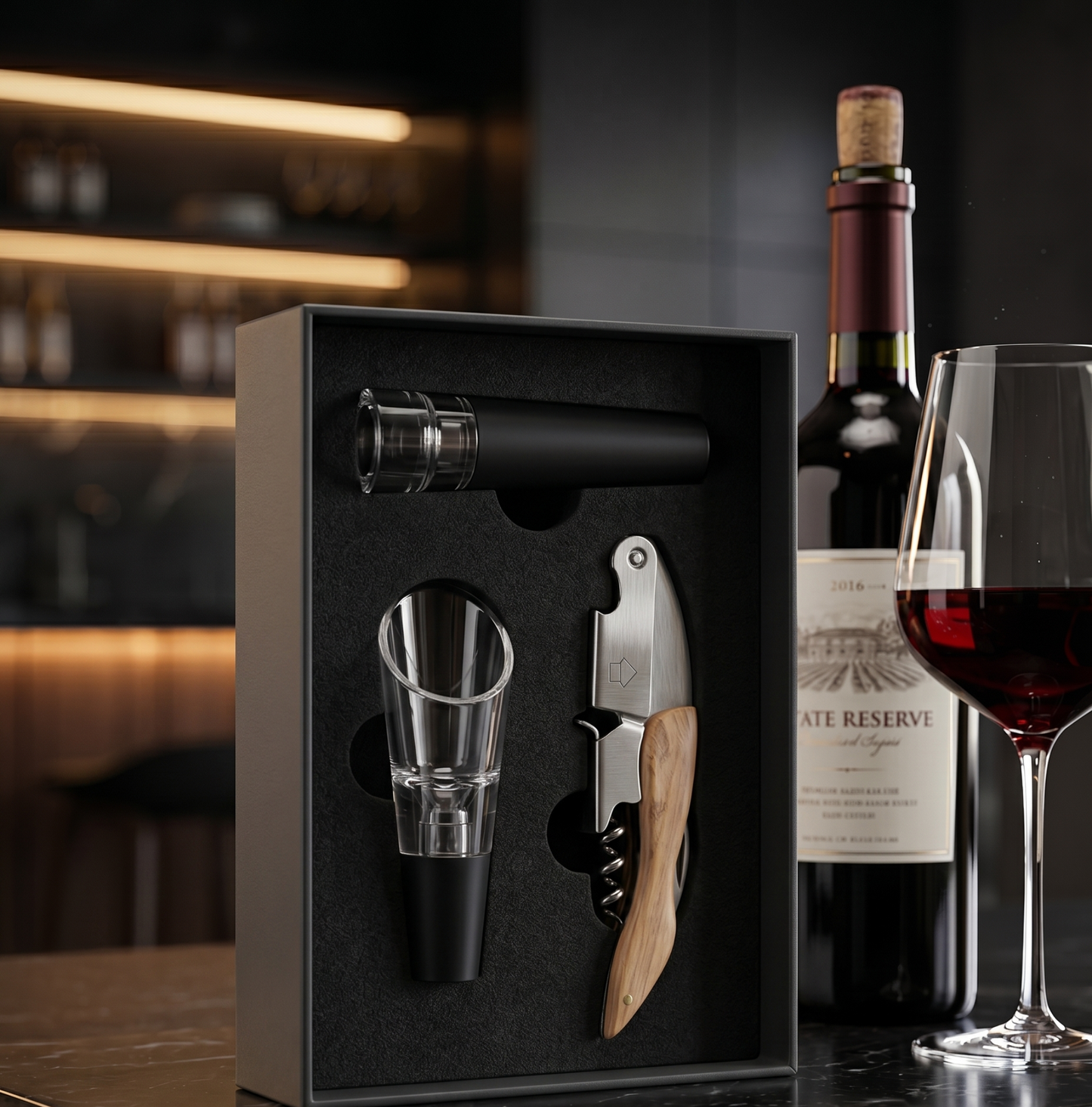 Conjunto Sommelier Abridor de Vinho em Inox