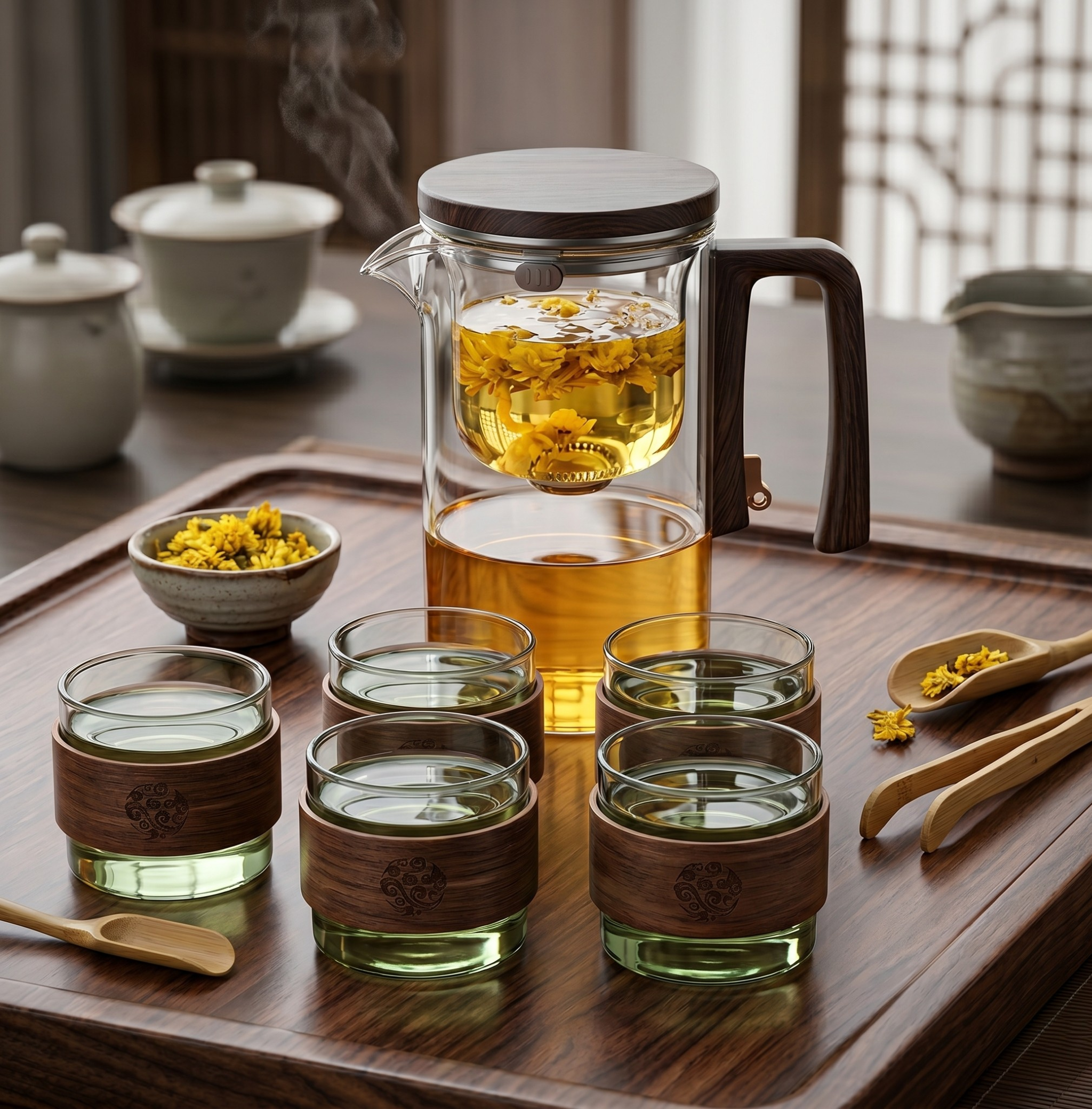 Bule de Infusão em Vidro Borossilicato Kazaen