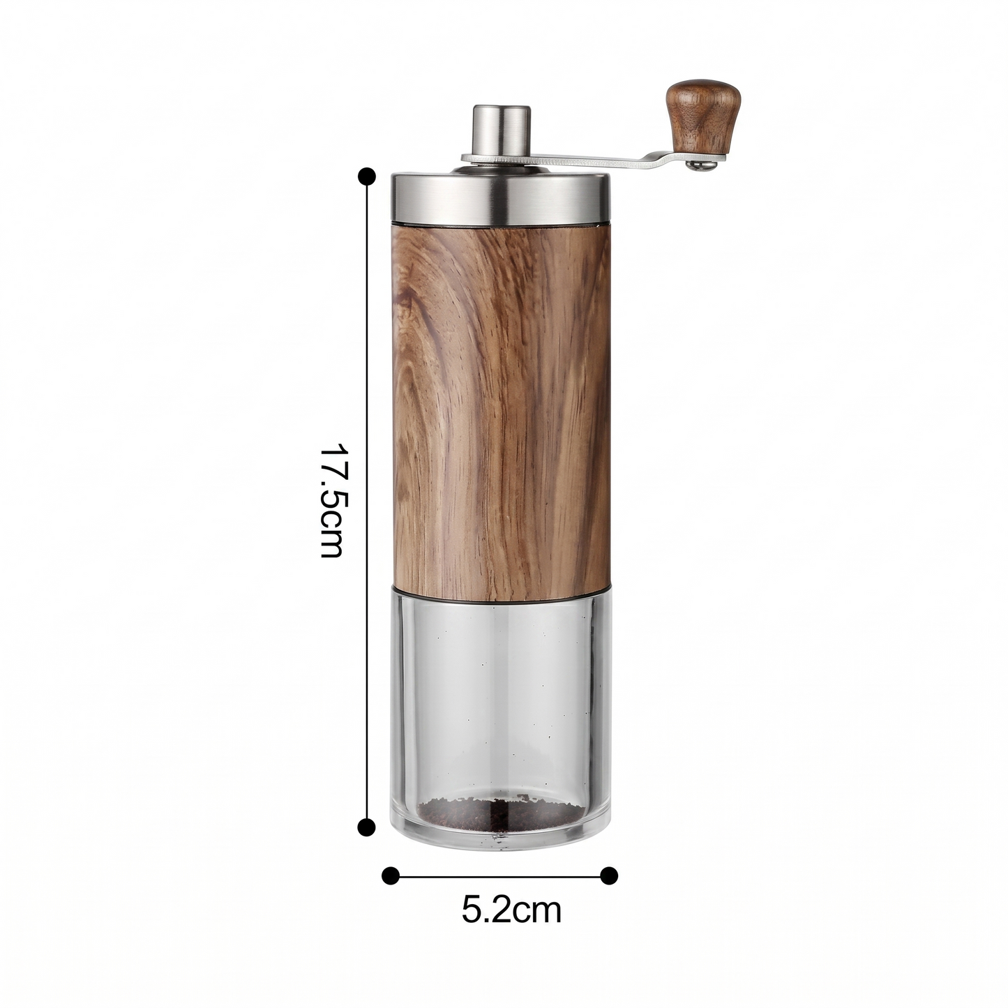 Moedor de Café Manual em Aço Inoxidável e Madeira Nobre Kazaen