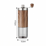 Moedor de Café Manual em Aço Inoxidável e Madeira Nobre Kazaen