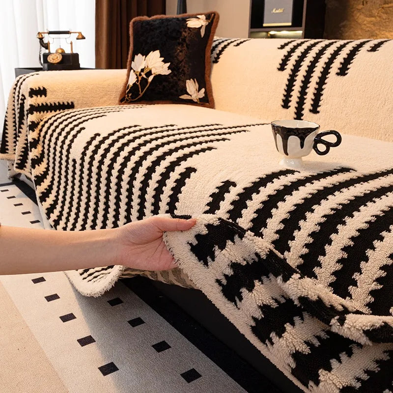 Capa de Sofa em Jacquard Tufado Luxuoso Kazaen