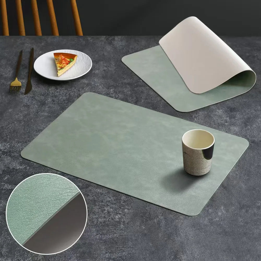 Sousplat de Couro Sintético Luxuoso para Mesa Kazaen