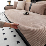 Capa de Sofa Chenille Listras Minimalistas Kazaen