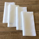 Conjunto de Guardanapos de Linho Bordados 4 Peças Kazaen