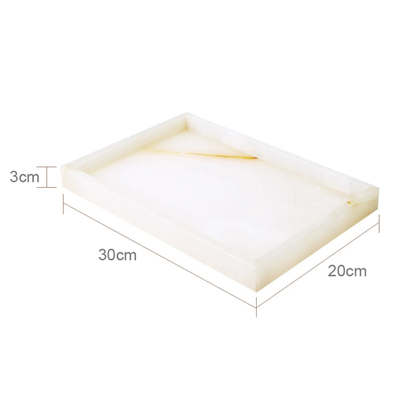 Conjunto de Acessorios para Banheiro em Marmore Onix Branco Kazaen