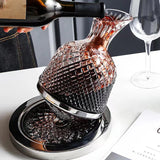 Decantador Giratório em Cristal de Luxo para Vinho Tinto