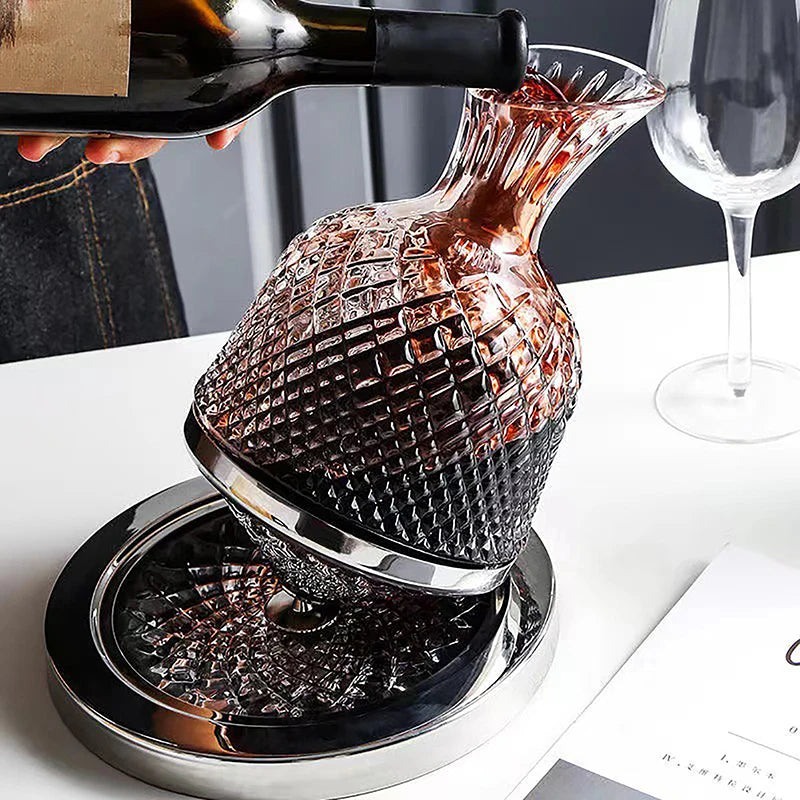 Decantador Giratório em Cristal de Luxo para Vinho Tinto