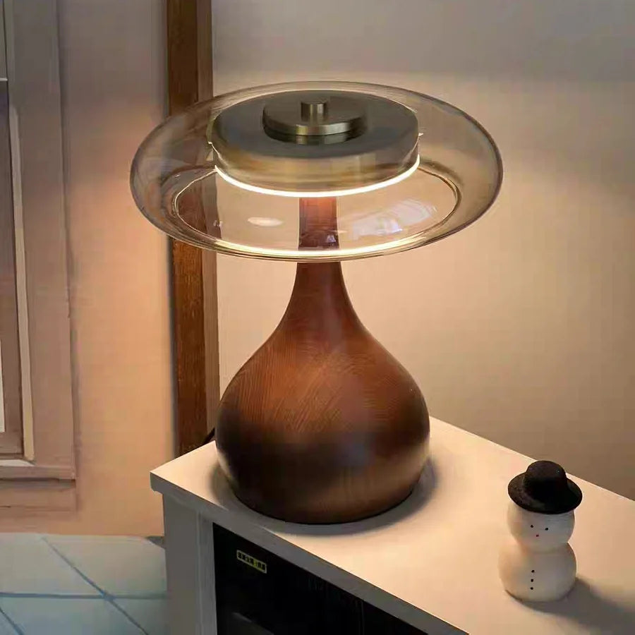 Luminaria de Assoalho em Vidro Cristalino e Design Nordico Kazaen