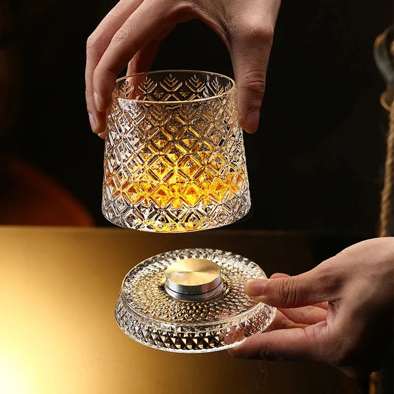 Copo de Whisky Giratório 360º em Cristal