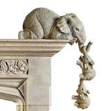 Estatuetas de Elefante em Resina Artesanal Kazaen 3 Pecas