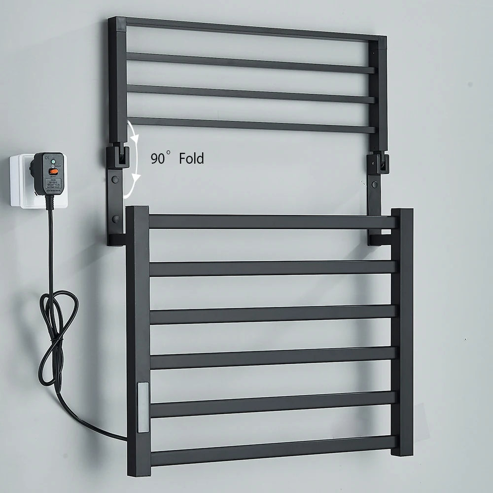 Toalheiro Eletrico Touchscreen em Preto com Economia de Energia Kazaen