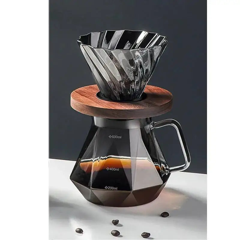 Cafeteira em Vidro Cristal com Gotejador Kazaen
