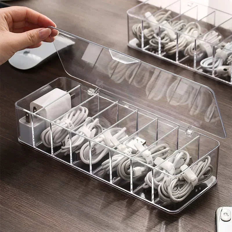 Organizador de Cabos em Acrílico Transparente Kazaen