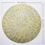 Conjunto de 4 Tapetes de Mesa em PVC Dourado Kazaen