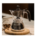 Moka Transparente em Aco Inoxidavel Kazaen