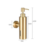 Dispensador de Sabao em Aco Inoxidavel Escovado 250ml Kazaen