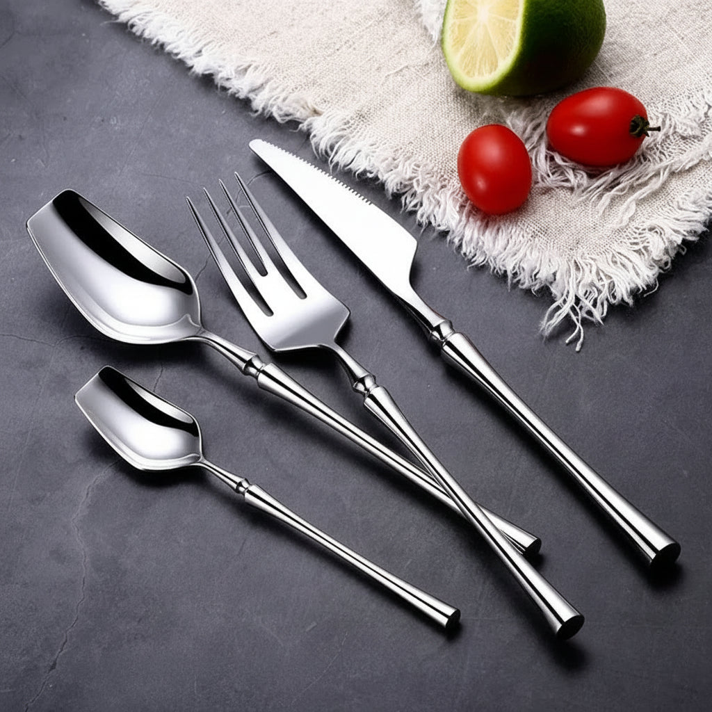 Conjunto de Talheres de Aço Inoxidável Fosco Kazaen
