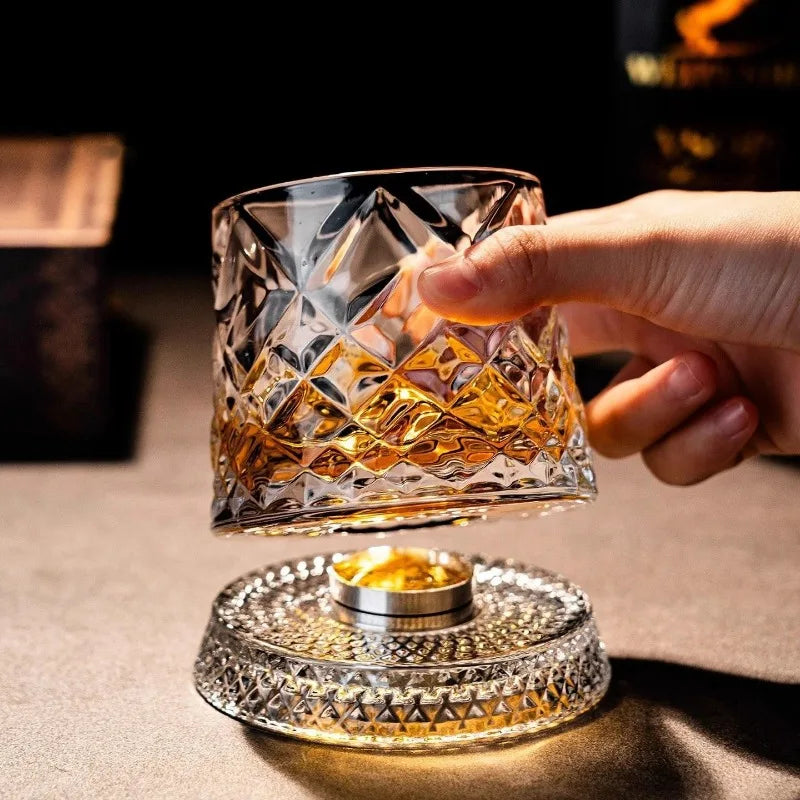 Copo de Whisky Giratório 360º em Cristal