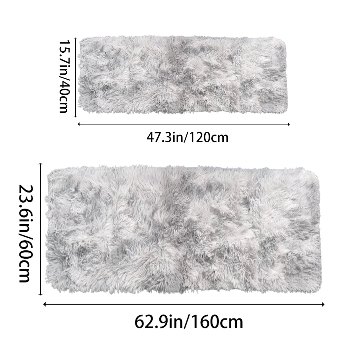 Tapete de Pelucia Antiderrapante para Quarto Kazaen