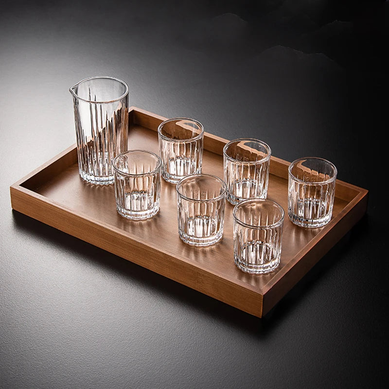 Conjunto de Copos de Degustação em Cristal Lapidado 6 Peças