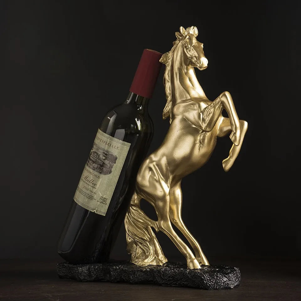 Escultura para Vinho Cavalo Imperial em Resina