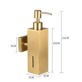 Dispensador de Sabao em Aco Inoxidavel Escovado 250ml Kazaen