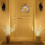 Ramo de Betula Branca com Luzes LED para Decoracao Kazaen