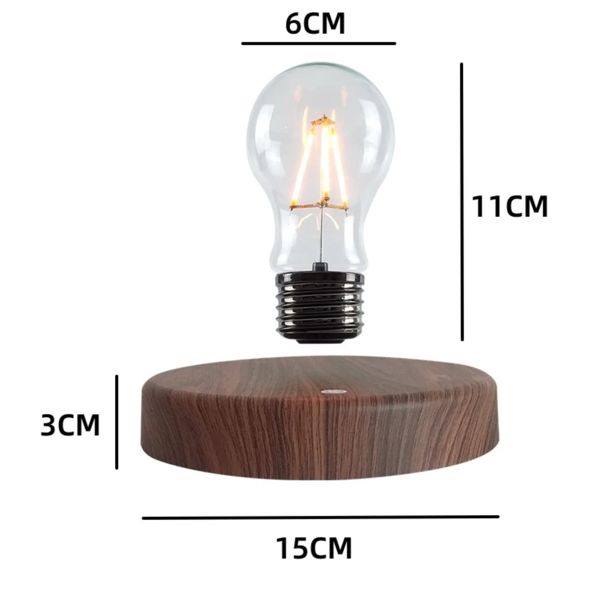 Lampada Flutuante de Vidro com LED Kazaen