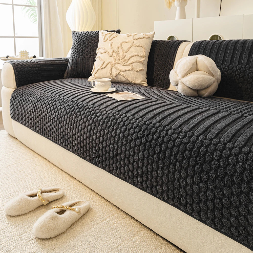 Capa de Sofa Geometrica Jacquard Kazaen
