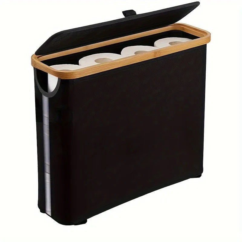 Cesta de Armazenamento em Rattan com Tampa Transparente Kazaen