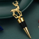 Rolha Escultural Cervo em Metal Dourado