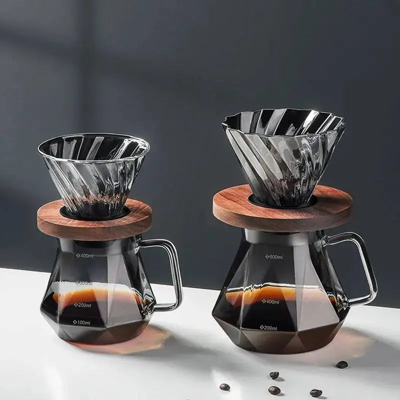 Cafeteira em Vidro Cristal com Gotejador Kazaen