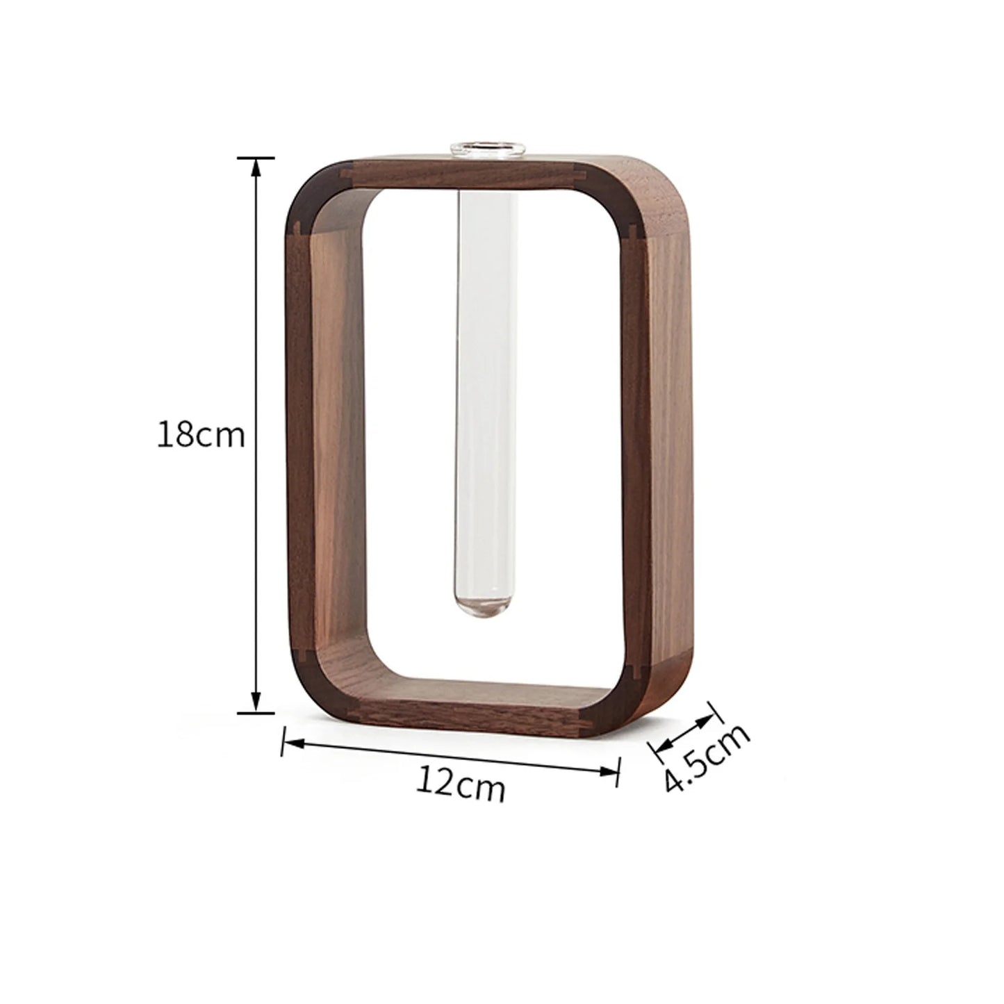 Vaso de Ensaio em Madeira Nogueira Minimalista Kazaen