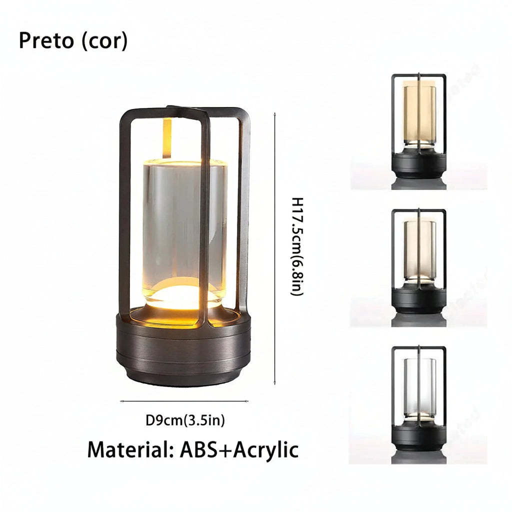 Candeeiro de Mesa LED Sem Fio em Design Elegante Kazaen