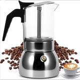 Cafeteira Moka de Vidro Borosilicato Kazaen