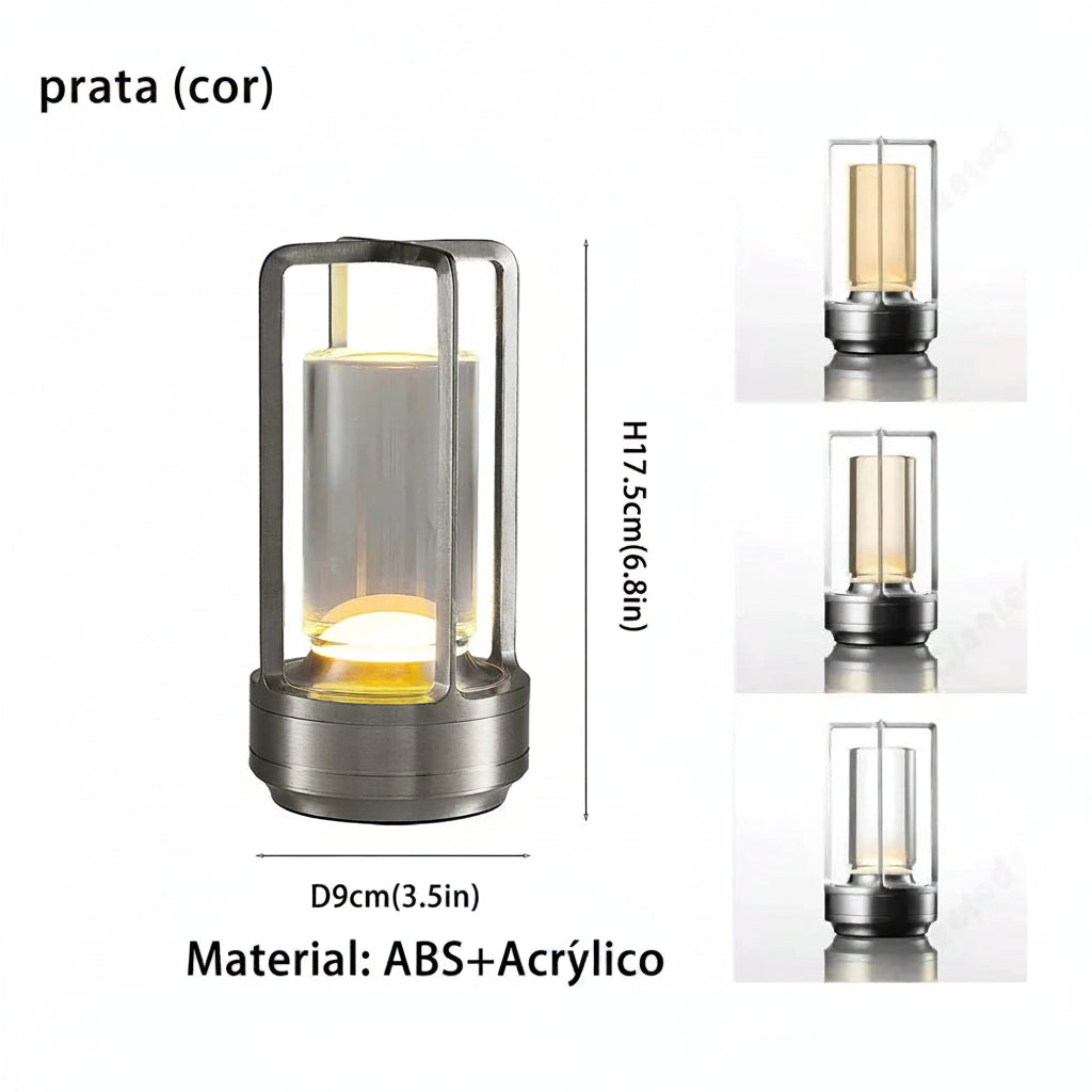 Candeeiro de Mesa LED Sem Fio em Design Elegante Kazaen