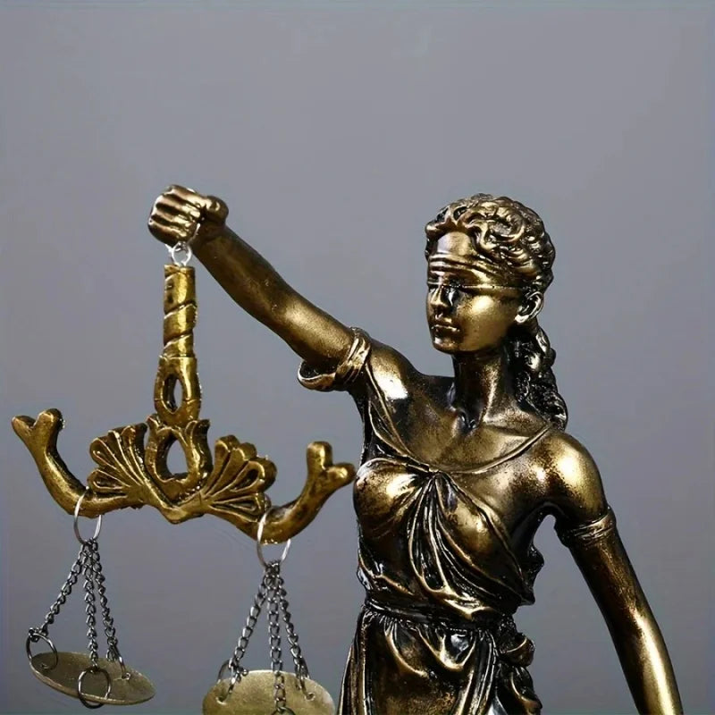 Estátua de Justiça em Cobre Antigo 1 Peça Kazaen