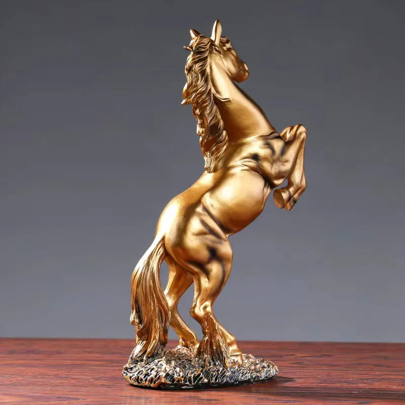 Estátua de Cavalo Vitória em Resina Elegante Kazaen