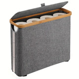 Cesta de Armazenamento em Rattan com Tampa Transparente Kazaen