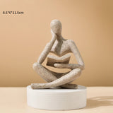 Escultura Abstrata em Resina para Decoração de Estante Kazaen