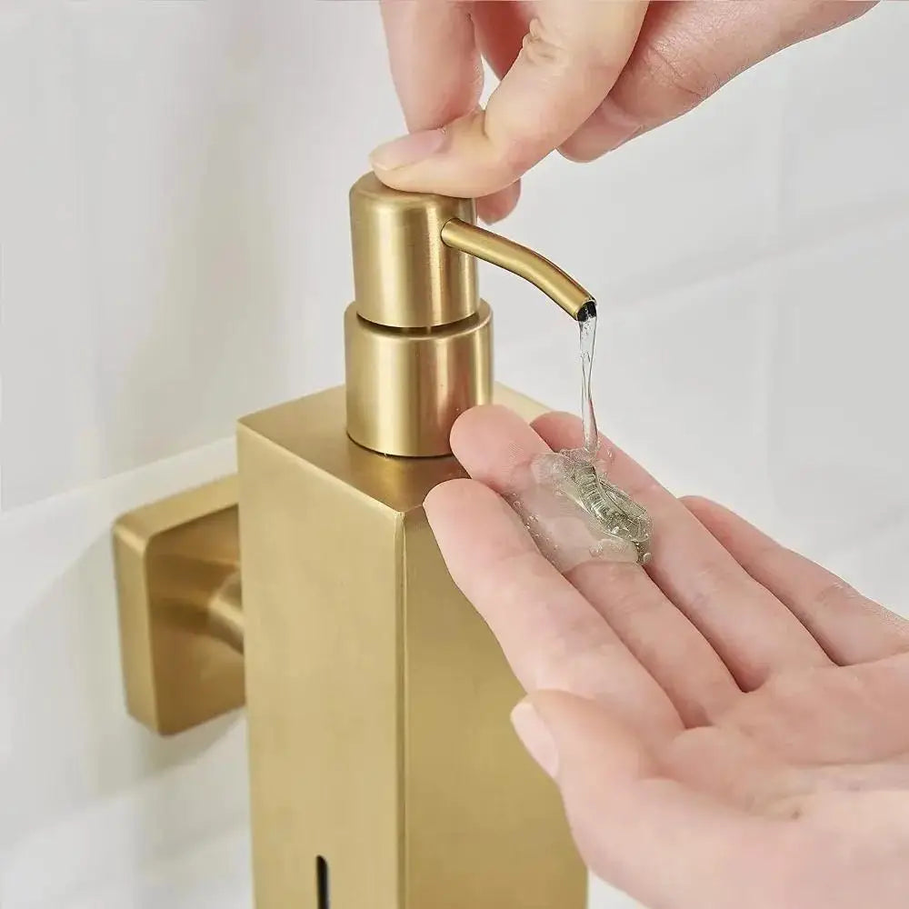Dispensador de Sabao em Aco Inoxidavel Escovado 250ml Kazaen