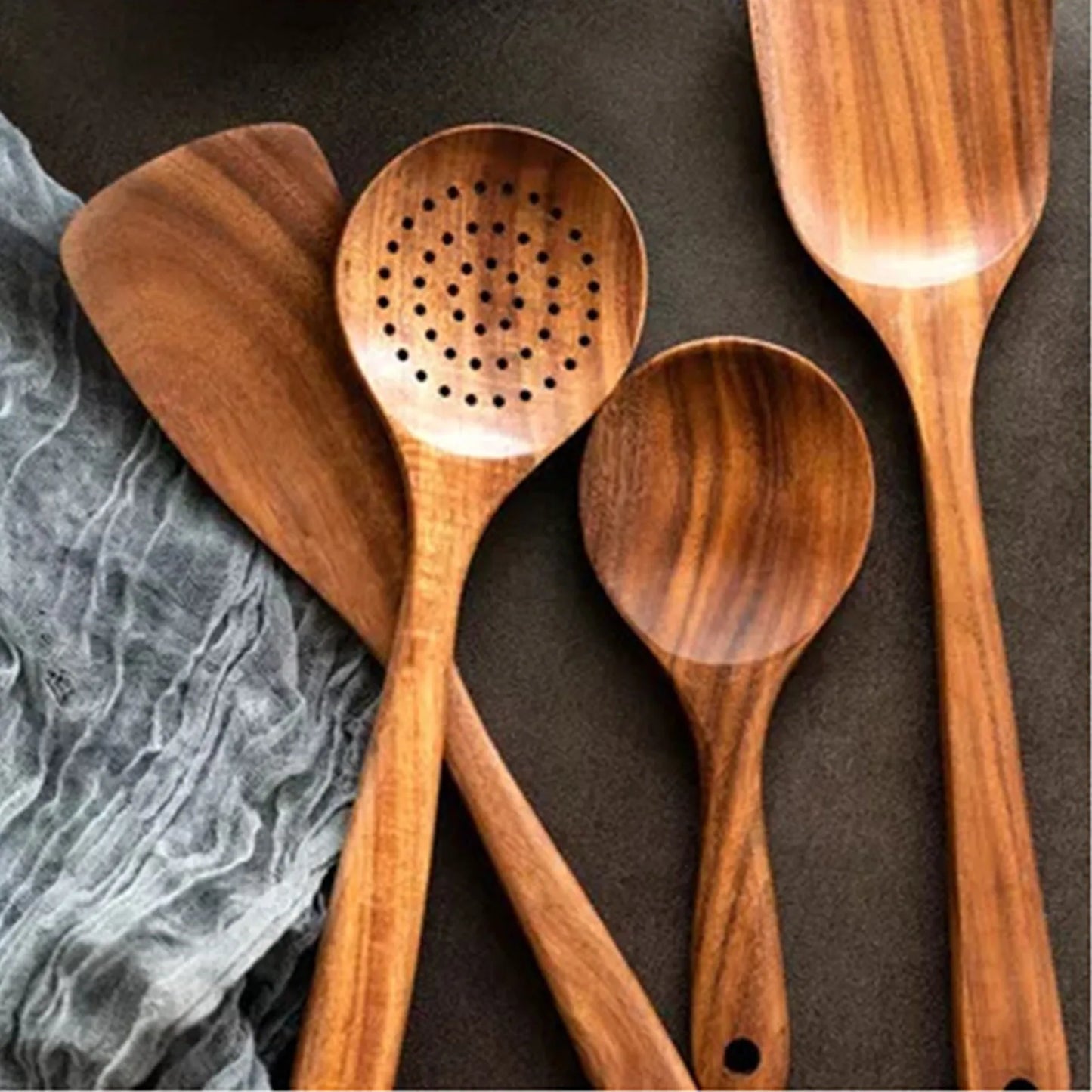 Conjunto de Utensílios Esculturais em Madeira Maciça Kazaen