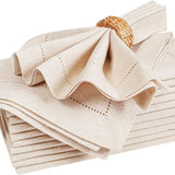 Conjunto de 6 Guardanapos de Linho Premium Natural Kazaen