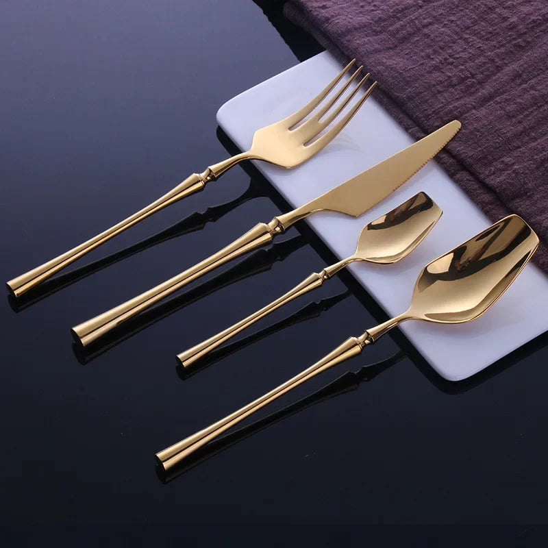 Conjunto de Talheres de Aço Inoxidável Fosco Kazaen