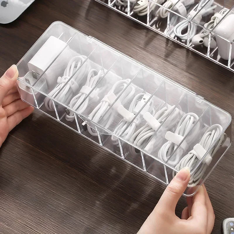 Organizador de Cabos em Acrílico Transparente Kazaen