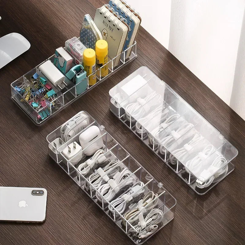 Organizador de Cabos em Acrílico Transparente Kazaen